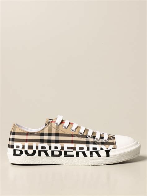 burberry low shoes|Burberry check canvas sneakers.